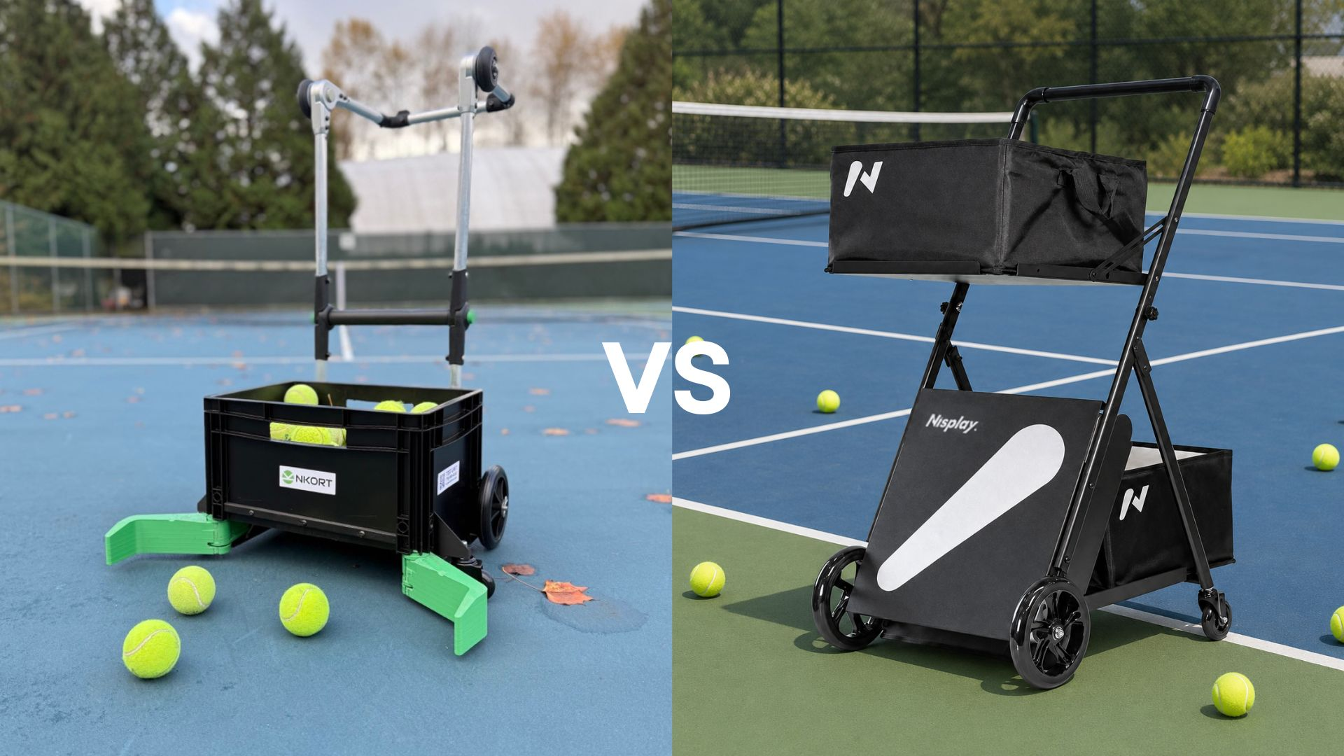 FLIPP vs. the Nisplay Foldable Tennis Ball Cart: What’s the Difference?